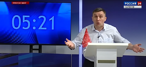 Николай Бондаренко на дебатах за Николая Харитонова
